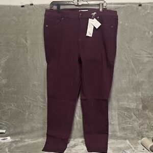 NWT Lane Bryant Plum High Rise Stretch Skinny Jeans Sz 16